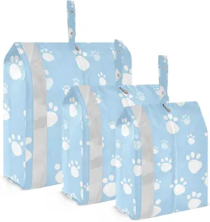 SPRIPORT Blue Paw 3 Set Compression Packing Cubes for Travel Lightweight Luggage Organizer Bags for Carry on Suitcase Travel Essentials for Woman Man Clothes Vacation
