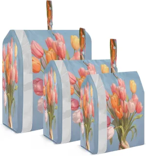 SPRIPORT Bouquet Flowers 3 Set Compression Packing Cubes for Travel Lightweight Luggage Organizer Bags for Carry on Suitcase Travel Accessories for Man Woman Clothes Vacation