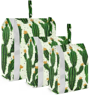 SPRIPORT Cactus Fower 3 Set Compression Packing Cubes for Travel Lightweight Luggage Organizer Bags for Carry on Suitcase Travel Accessories for Vacation Woman Man Clothes