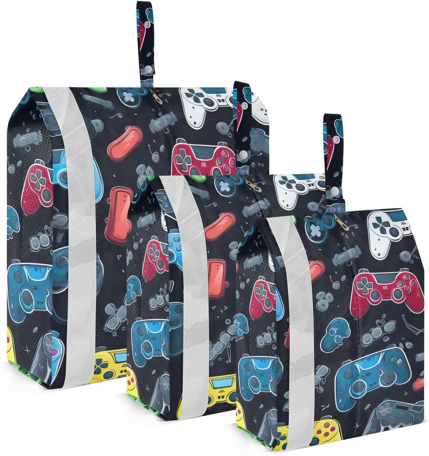 SPRIPORT Cartoon Game Controller 3 Set Compression Packing Cubes for Travel Lightweight Luggage Organizer Bags for Carry on Suitcase Travel Storage Bags for Vacation Man Woman Clothes