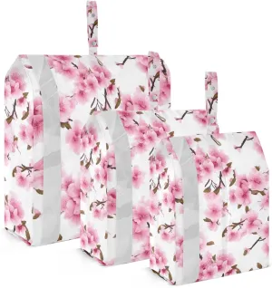 SPRIPORT Cherry Blossom Pink 3 Set Compression Packing Cubes for Travel Lightweight Luggage Organizer Bags for Carry on Suitcase Travel Essentials for Woman Man Clothes