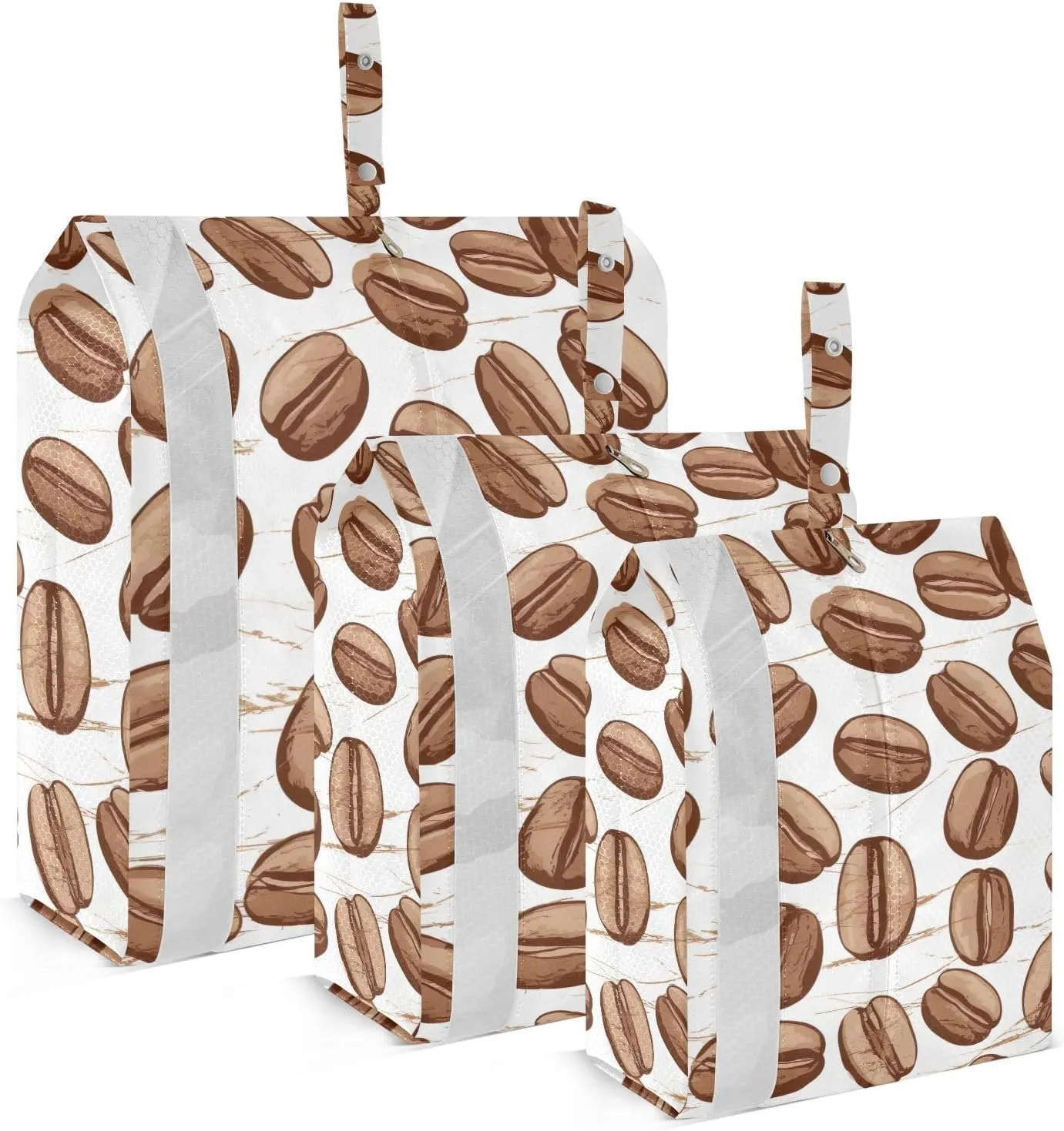 SPRIPORT Coffee Beans Brown 3 Set Compression Packing Cubes for Travel Lightweight Luggage Organizer Bags for Carry on Suitcase Travel Accessories for Man Woman Clothes Vacation