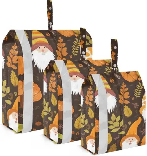 SPRIPORT Colorful Fall Gnome 3 Set Compression Packing Cubes for Travel Lightweight Luggage Organizer Bags for Carry on Suitcase Travel Essentials for Woman Man Clothes Vacation