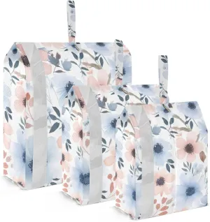 SPRIPORT Colorful Poppies 3 Set Compression Packing Cubes for Travel Lightweight Luggage Organizer Bags for Carry on Suitcase Luggage Cubes for Vacation Man Woman Clothes