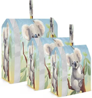 SPRIPORT Cute Cartoon Koala 3 Set Compression Packing Cubes for Travel Lightweight Luggage Organizer Bags for Carry on Suitcase Luggage Cubes for Woman Man Clothes Vacation