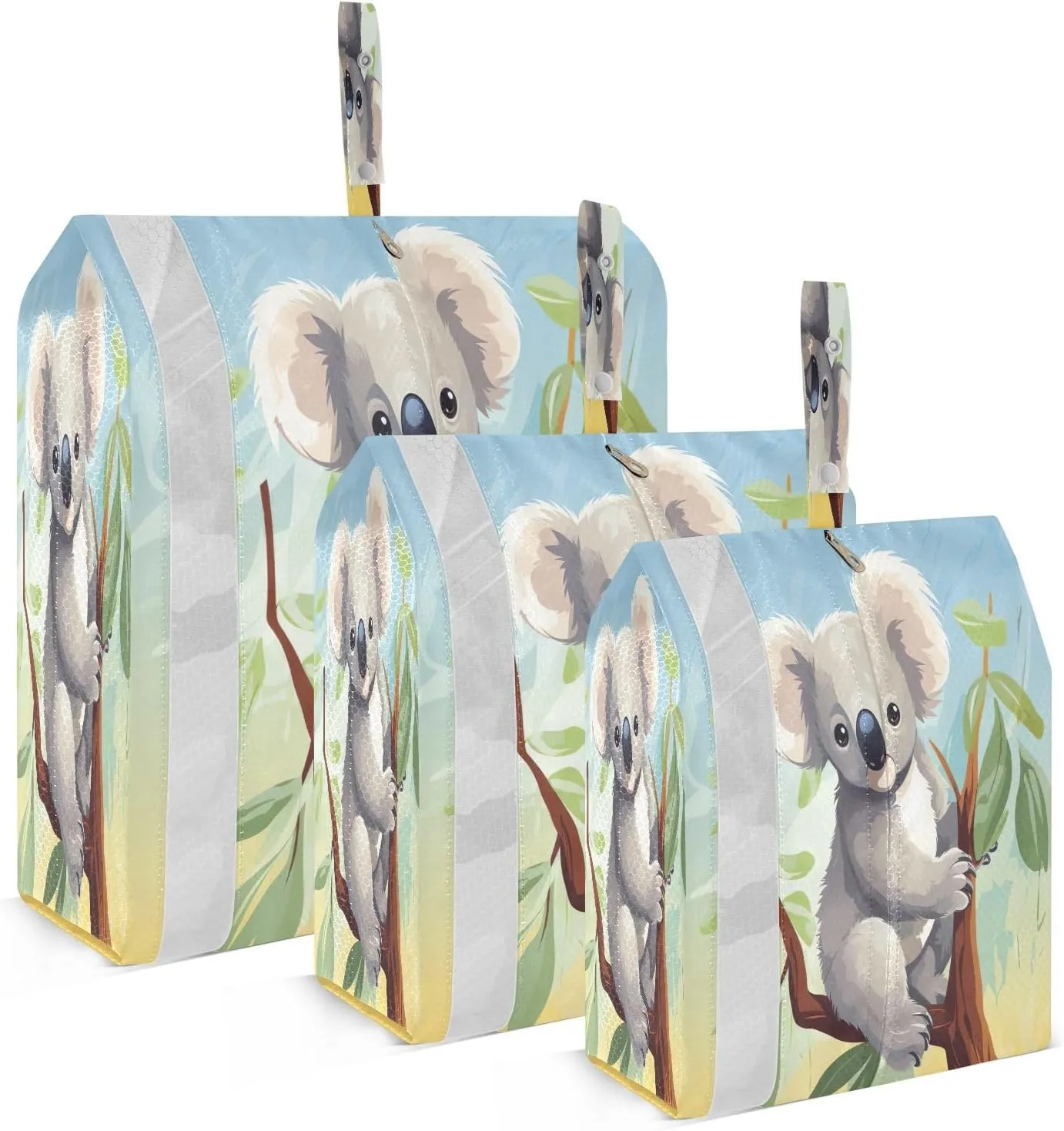 SPRIPORT Cute Cartoon Koala 3 Set Compression Packing Cubes for Travel Lightweight Luggage Organizer Bags for Carry on Suitcase Luggage Cubes for Woman Man Clothes Vacation