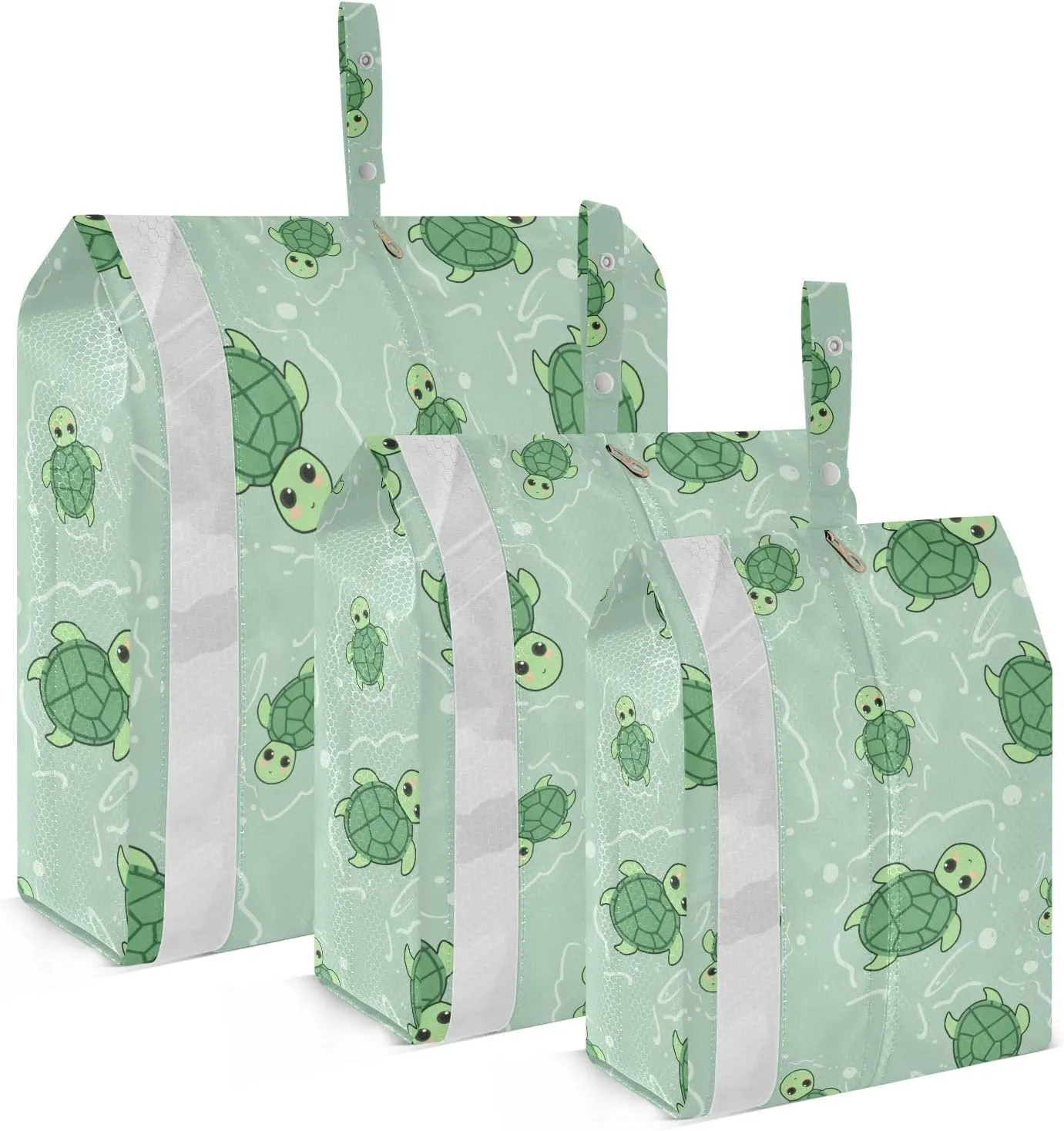 SPRIPORT Cute Turtle Green 3 Set Compression Packing Cubes for Travel Lightweight Luggage Organizer Bags for Carry on Suitcase Travel Accessories for Vacation Man Woman Clothes
