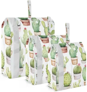 SPRIPORT Flower Cactus Succulents Colorful 3 Set Compression Packing Cubes for Travel Lightweight Luggage Organizer Bags for Carry on Suitcase Travel Essentials for Man Woman Vacation Clothes