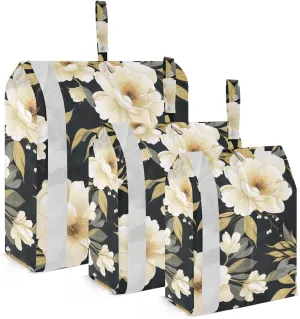 SPRIPORT Flowers Floral 3 Set Compression Packing Cubes for Travel Lightweight Luggage Organizer Bags for Carry on Suitcase Luggage Cubes for Woman Man Clothes Vacation