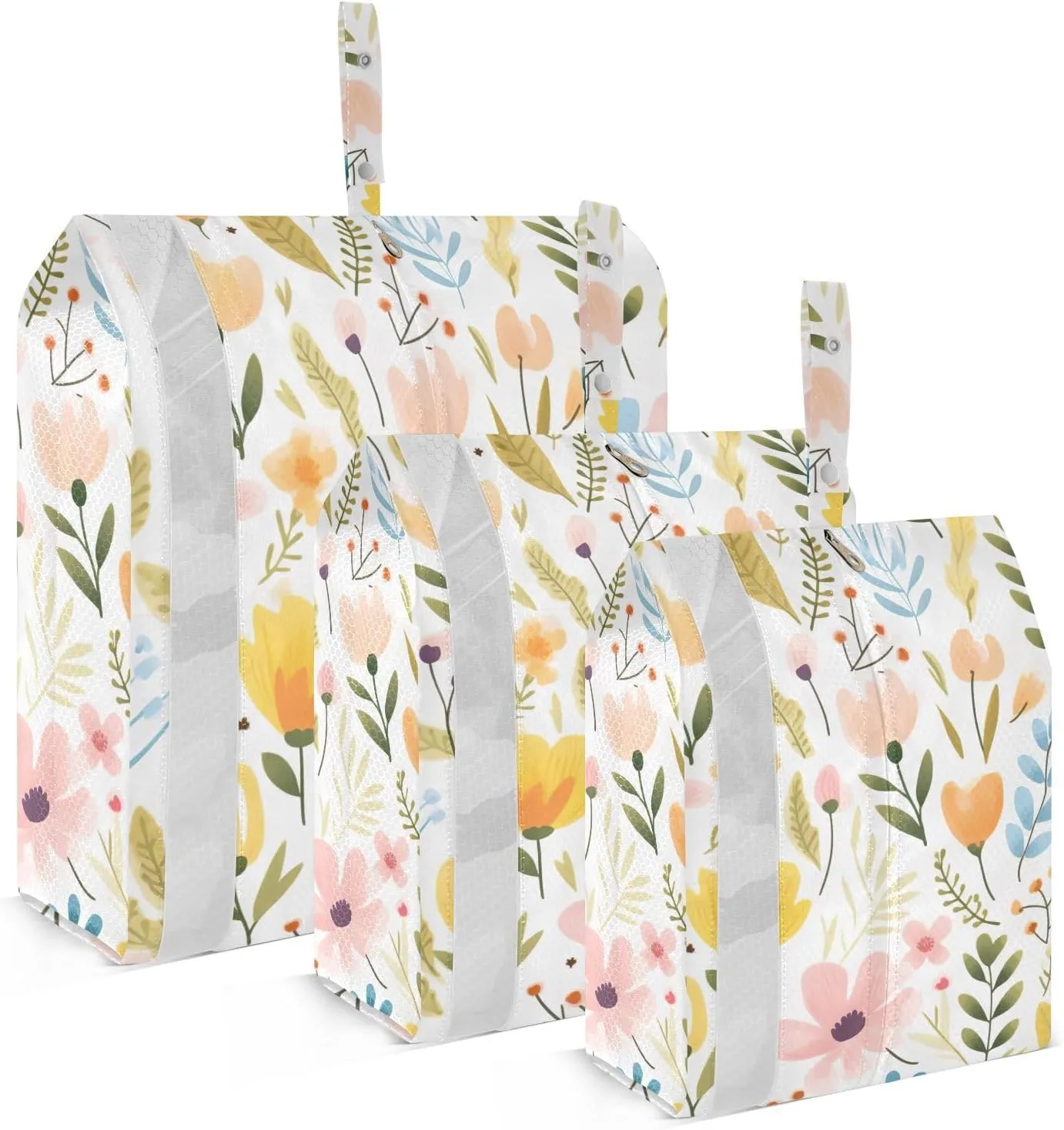 SPRIPORT Flowers Florals 3 Set Compression Packing Cubes for Travel Lightweight Luggage Organizer Bags for Carry on Suitcase Luggage Cubes for Woman Man Clothes Vacation