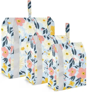 SPRIPORT Flowers Florals 3 Set Compression Packing Cubes for Travel Lightweight Luggage Organizer Bags for Carry on Suitcase Travel Storage Bags for Vacation Woman Man Clothes