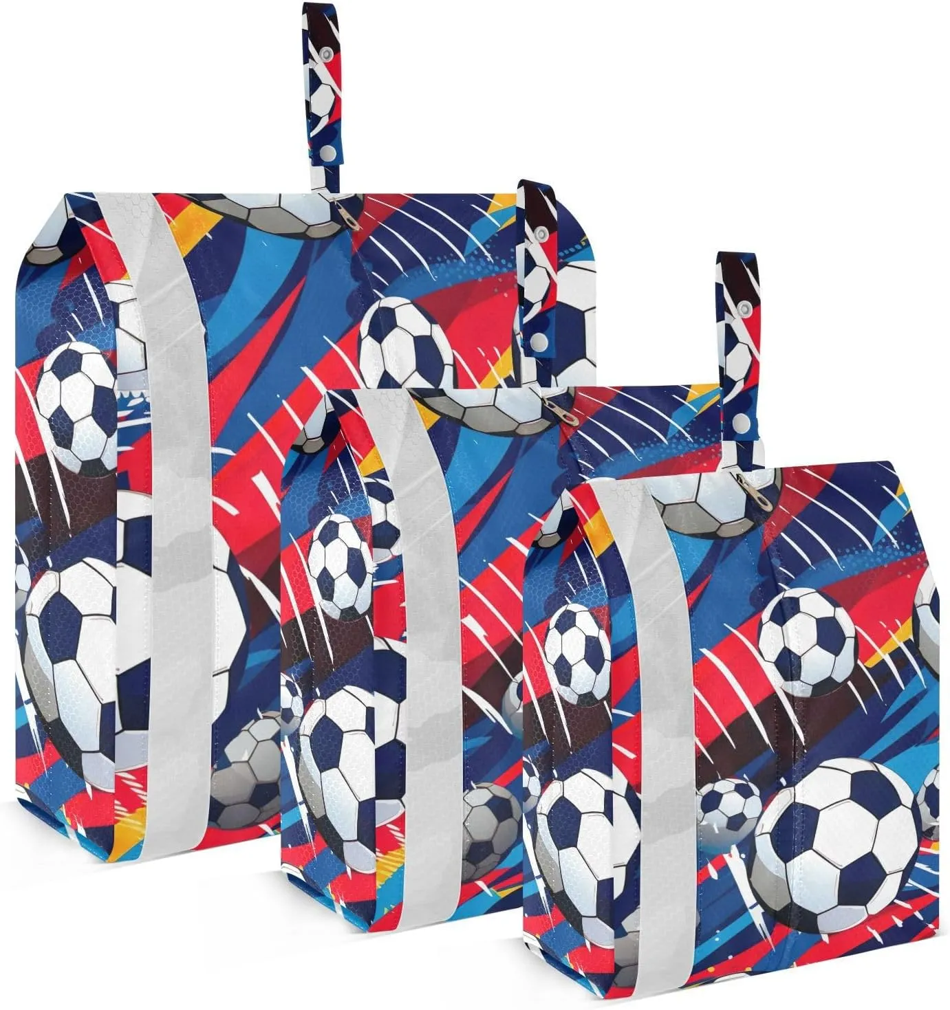 SPRIPORT Football Ball Sport 3 Set Compression Packing Cubes for Travel Lightweight Luggage Organizer Bags for Carry on Suitcase Travel Storage Bags for Man Woman Vacation Clothes