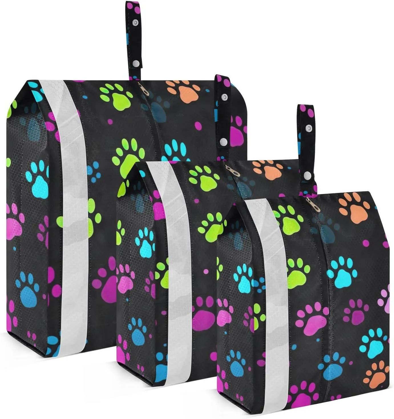 SPRIPORT Funny Paw Prints 3 Set Compression Packing Cubes for Travel Lightweight Luggage Organizer Bags for Carry on Suitcase Luggage Cubes for Vacation Woman Man Clothes