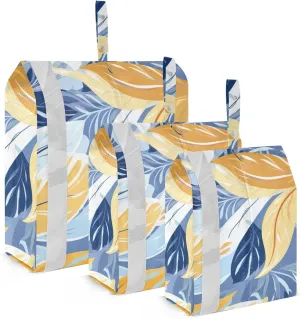 SPRIPORT Golden Leaves 3 Set Compression Packing Cubes for Travel Lightweight Luggage Organizer Bags for Carry on Suitcase Travel Cubes for Woman Man Clothes