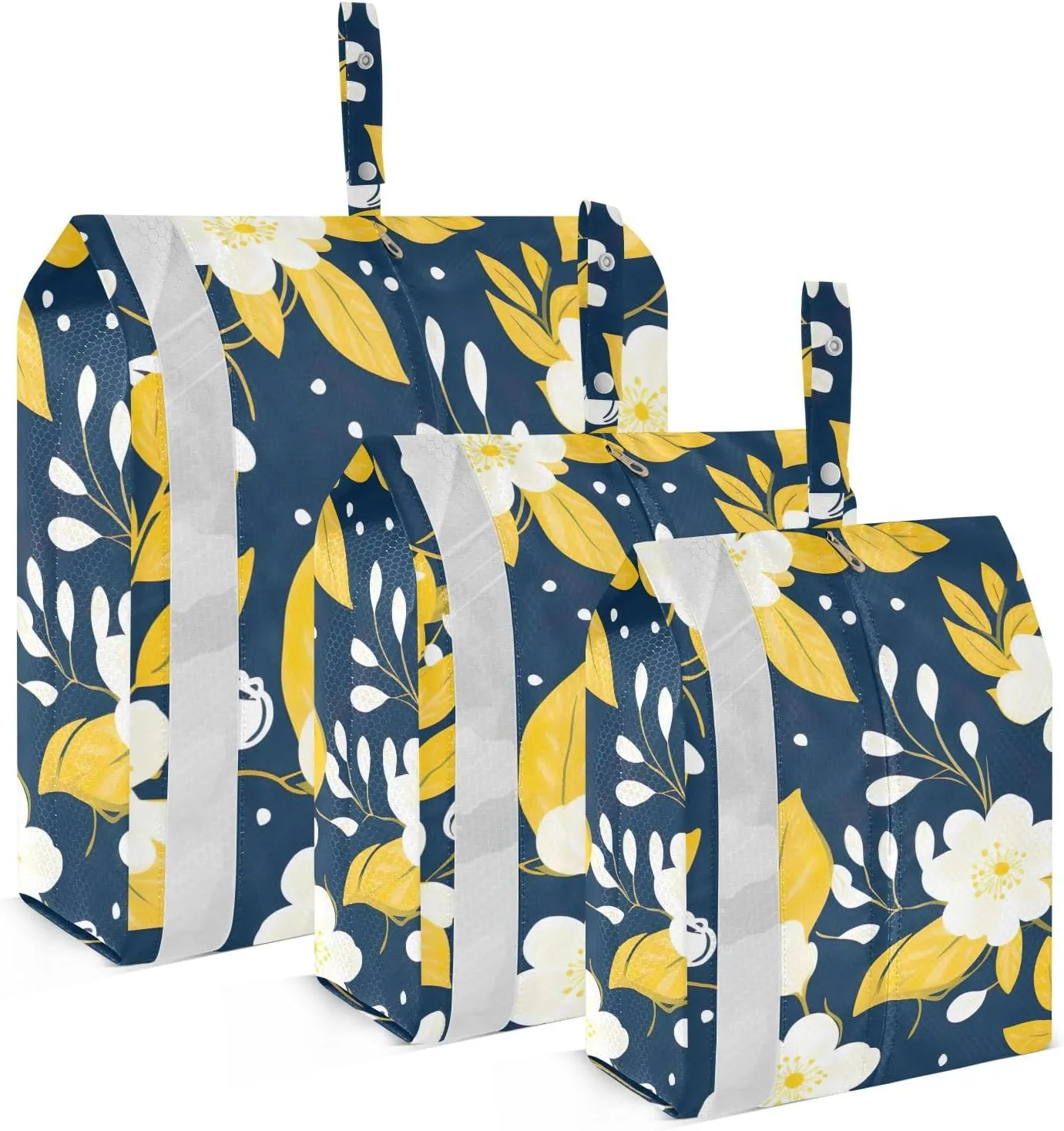SPRIPORT Lemon Blue 3 Set Compression Packing Cubes for Travel Lightweight Luggage Organizer Bags for Carry on Suitcase Travel Essentials for Woman Man Clothes Vacation