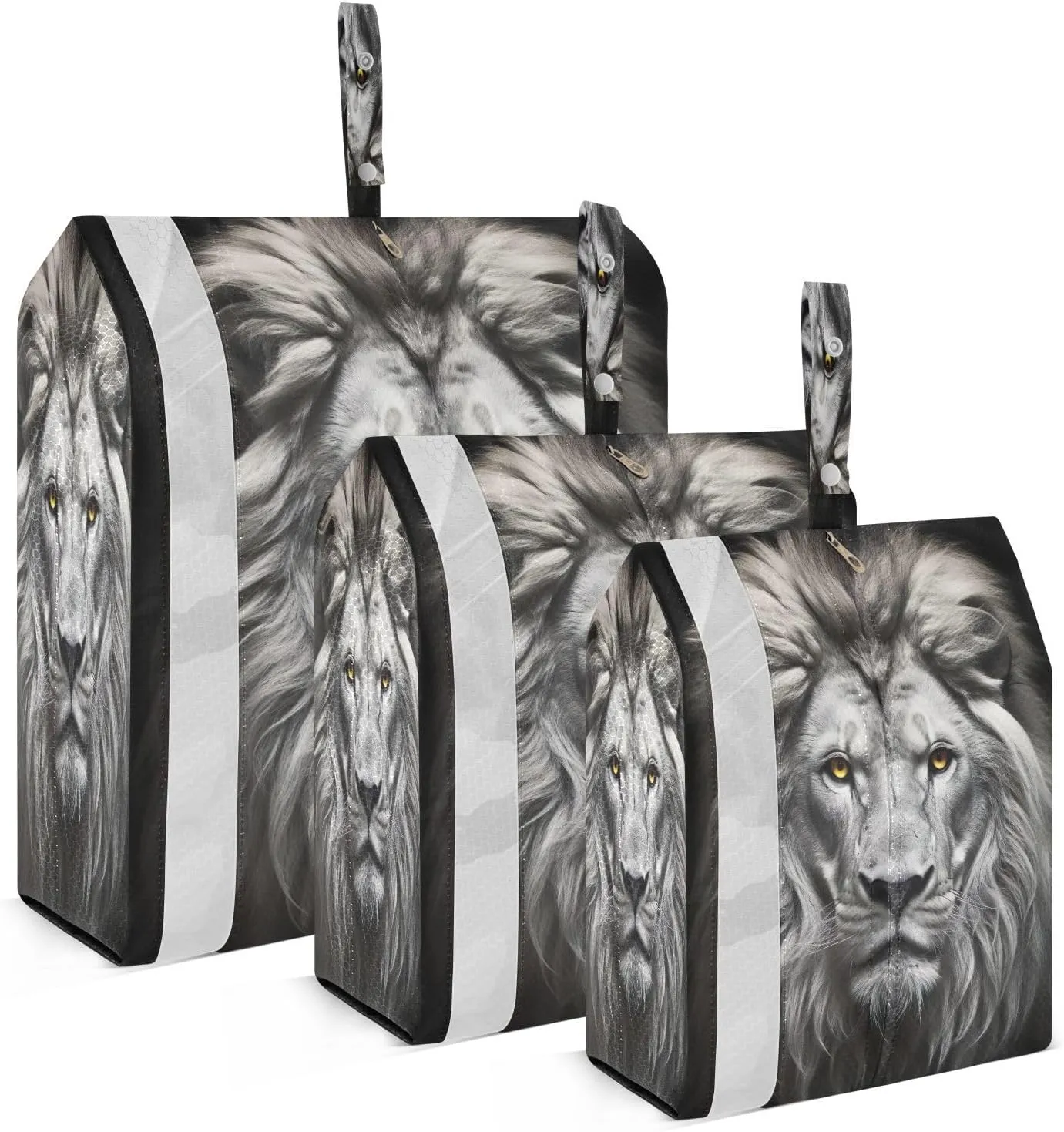 SPRIPORT Lion Head 3 Set Compression Packing Cubes for Travel Lightweight Luggage Organizer Bags for Carry on Suitcase Travel Essentials for Vacation Woman Man Clothes