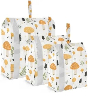 SPRIPORT Mushroom Leaves Colorful Cartoon 3 Set Compression Packing Cubes for Travel Lightweight Luggage Organizer Bags for Carry on Suitcase Travel Essentials for Vacation Woman Man Clothes
