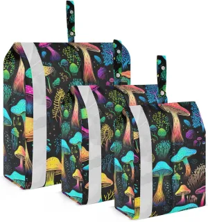 SPRIPORT Mushrooms Red Magic 3 Set Compression Packing Cubes for Travel Lightweight Luggage Organizer Bags for Carry on Suitcase Travel Essentials for Woman Man Vacation Clothes