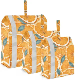 SPRIPORT Orange Slices Juicy 3 Set Compression Packing Cubes for Travel Lightweight Luggage Organizer Bags for Carry on Suitcase Travel Accessories for Vacation Woman Man Clothes