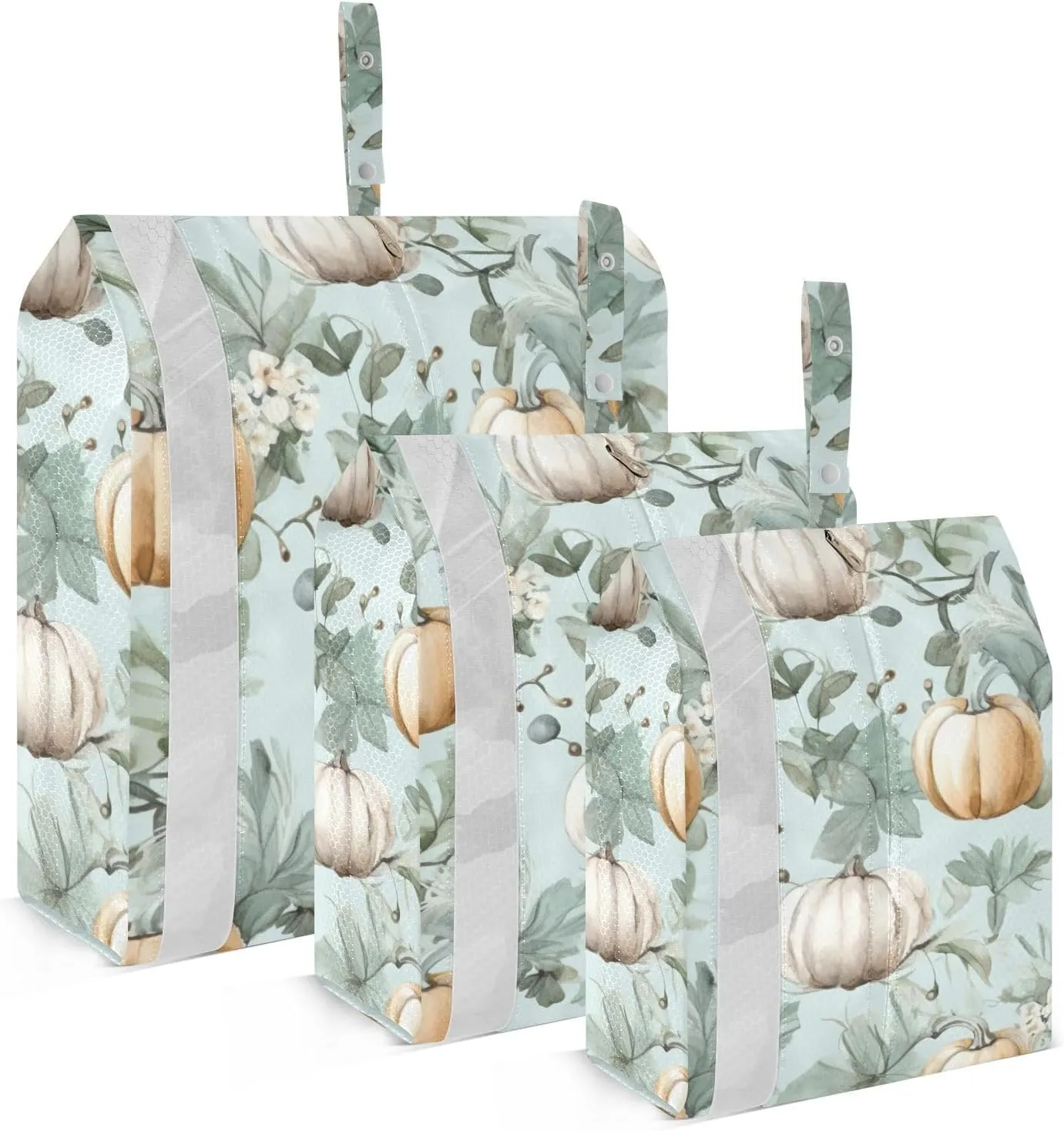 SPRIPORT Pumpkin White 3 Set Compression Packing Cubes for Travel Lightweight Luggage Organizer Bags for Carry on Suitcase Travel Essentials for Vacation Woman Man Clothes