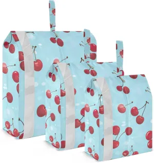 SPRIPORT Red Cherries 3 Set Compression Packing Cubes for Travel Lightweight Luggage Organizer Bags for Carry on Suitcase Travel Essentials for Woman Man Vacation Clothes