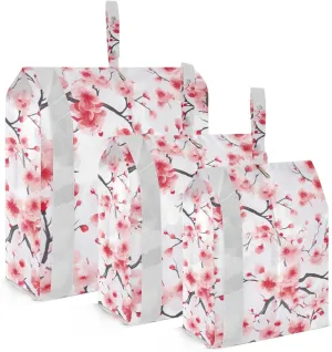 SPRIPORT Red Cherry Flowers Branches 3 Set Compression Packing Cubes for Travel Lightweight Luggage Organizer Bags for Carry on Suitcase Travel Storage Bags for Woman Man Clothes Vacation