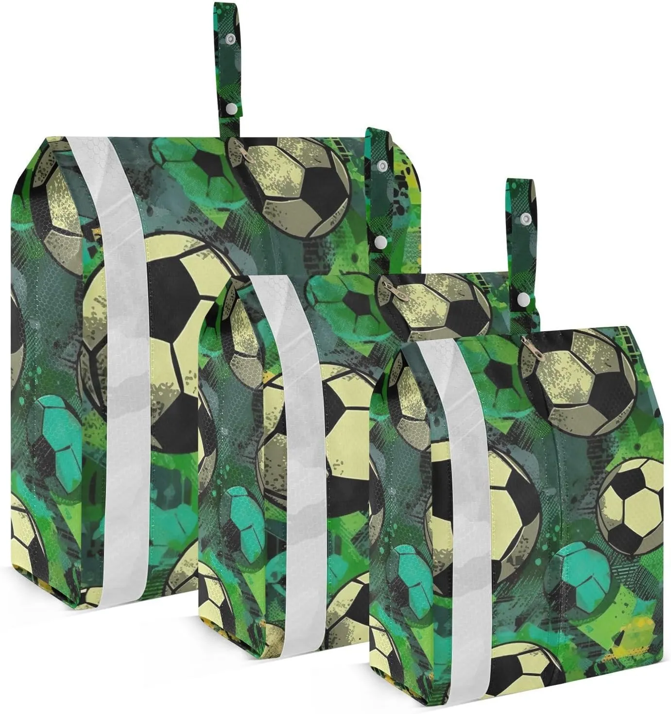 SPRIPORT Soccers Ball Green 3 Set Compression Packing Cubes for Travel Lightweight Luggage Organizer Bags for Carry on Suitcase Travel Accessories for Woman Man Vacation Clothes