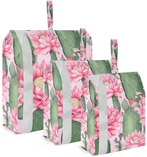 SPRIPORT Succulents Flower Cactus 3 Set Compression Packing Cubes for Travel Lightweight Luggage Organizer Bags for Carry on Suitcase Luggage Cubes for Man Woman Clothes Vacation
