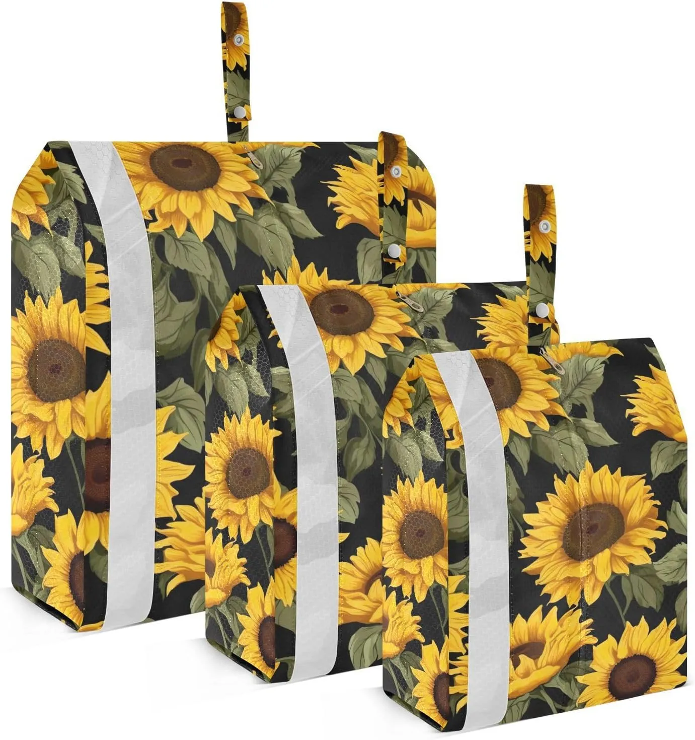 SPRIPORT Sunflower Leaves 3 Set Compression Packing Cubes for Travel Lightweight Luggage Organizer Bags for Carry on Suitcase Travel Storage Bags for Vacation Man Woman Clothes
