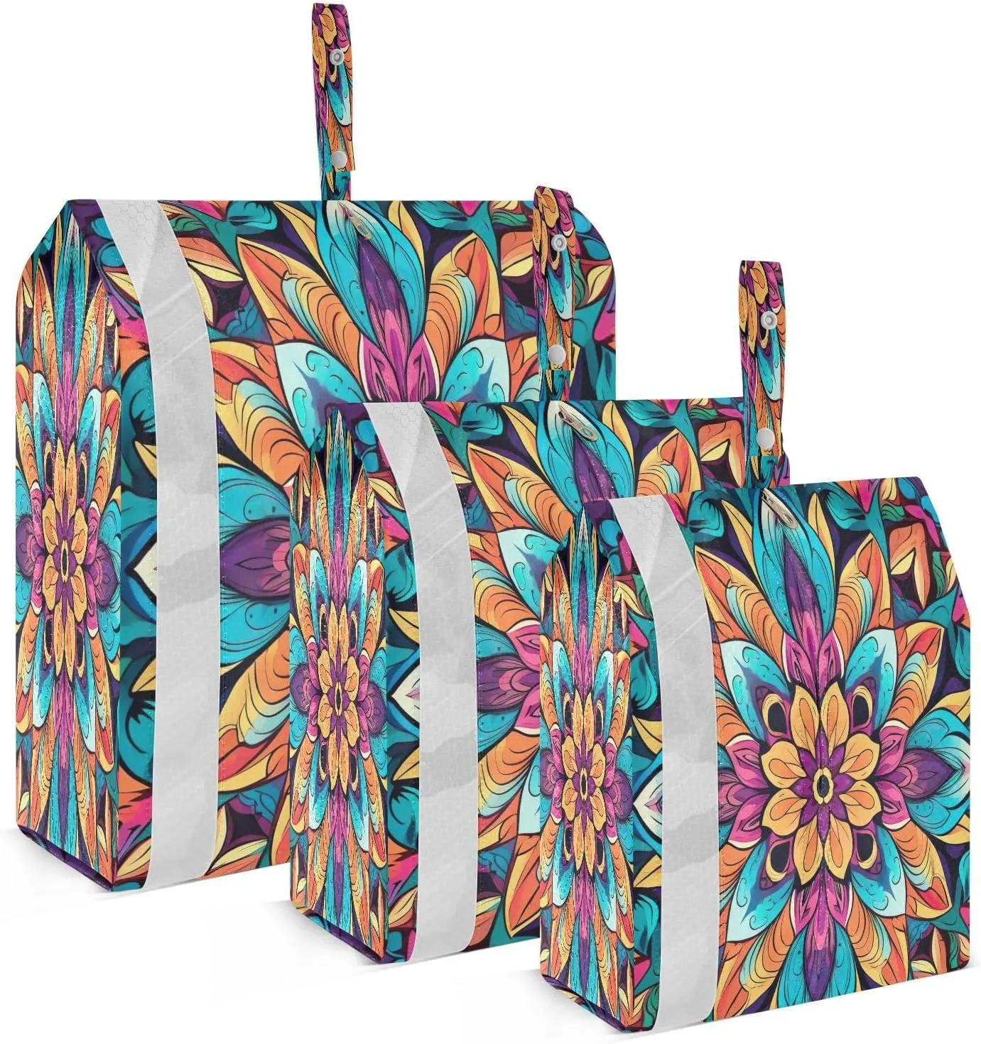 SPRIPORT Tiles Talavera 3 Set Compression Packing Cubes for Travel Lightweight Luggage Organizer Bags for Carry on Suitcase Travel Storage Bags for Vacation Man Woman Clothes