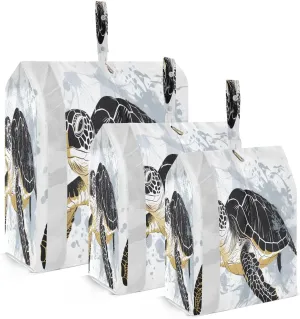 SPRIPORT Turtle White 3 Set Compression Packing Cubes for Travel Lightweight Luggage Organizer Bags for Carry on Suitcase Travel Essentials for Man Woman Clothes Vacation