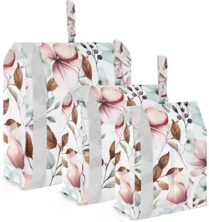 SPRIPORT Watercolor Flower Florals Leaves 3 Set Compression Packing Cubes for Travel Lightweight Luggage Organizer Bags for Carry on Suitcase Travel Storage Bags for Vacation Woman Man Clothes