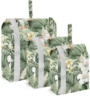 SPRIPORT Watercolor Hibiscus Tropical Flowers 3 Set Compression Packing Cubes for Travel Lightweight Luggage Organizer Bags for Carry on Suitcase Travel Cubes for Woman Man Vacation Clothes