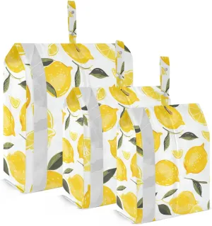 SPRIPORT Watercolor Lemons 3 Set Compression Packing Cubes for Travel Lightweight Luggage Organizer Bags for Carry on Suitcase Travel Essentials for Man Woman Vacation Clothes
