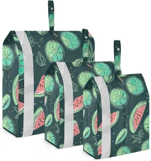 SPRIPORT Watermelons Summer 3 Set Compression Packing Cubes for Travel Lightweight Luggage Organizer Bags for Carry on Suitcase Travel Storage Bags for Woman Man Vacation Clothes