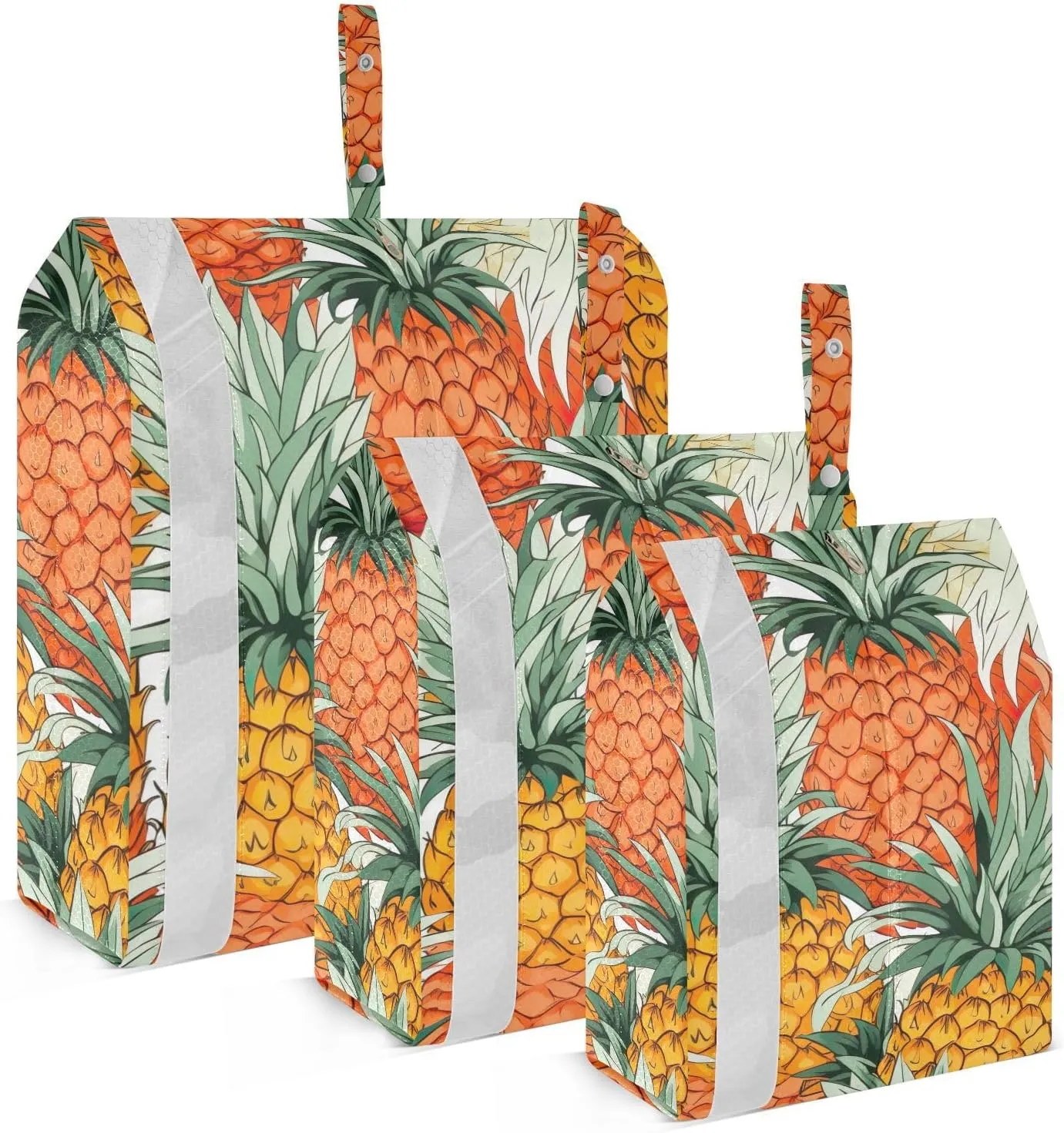 SPRIPORT Yellow Pineapples 3 Set Compression Packing Cubes for Travel Lightweight Luggage Organizer Bags for Carry on Suitcase Luggage Cubes for Woman Man Clothes Vacation