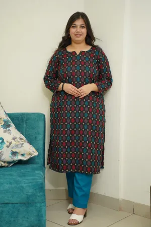 Starry Black Woollen Kurta Set