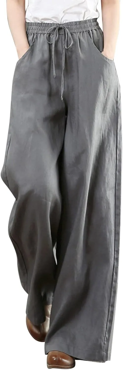 Summer Pants for Women Women's Pants High Waist Solid Pocket Ankle Trousers Pants Women Trendy Dressy