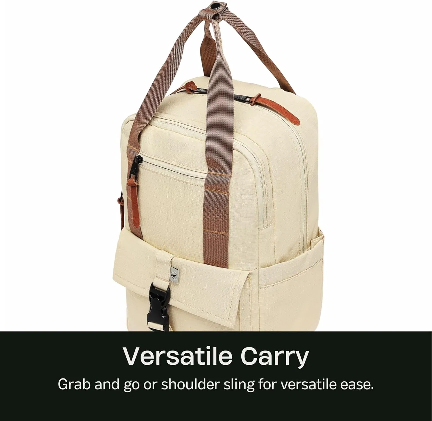SUNNY BIRD 18L Casual Daypack, Lightweight and Travel Friendly Laptop Backpack for Women, Men and Adult, Fits 14 Inch Laptop (Sand, Medium)