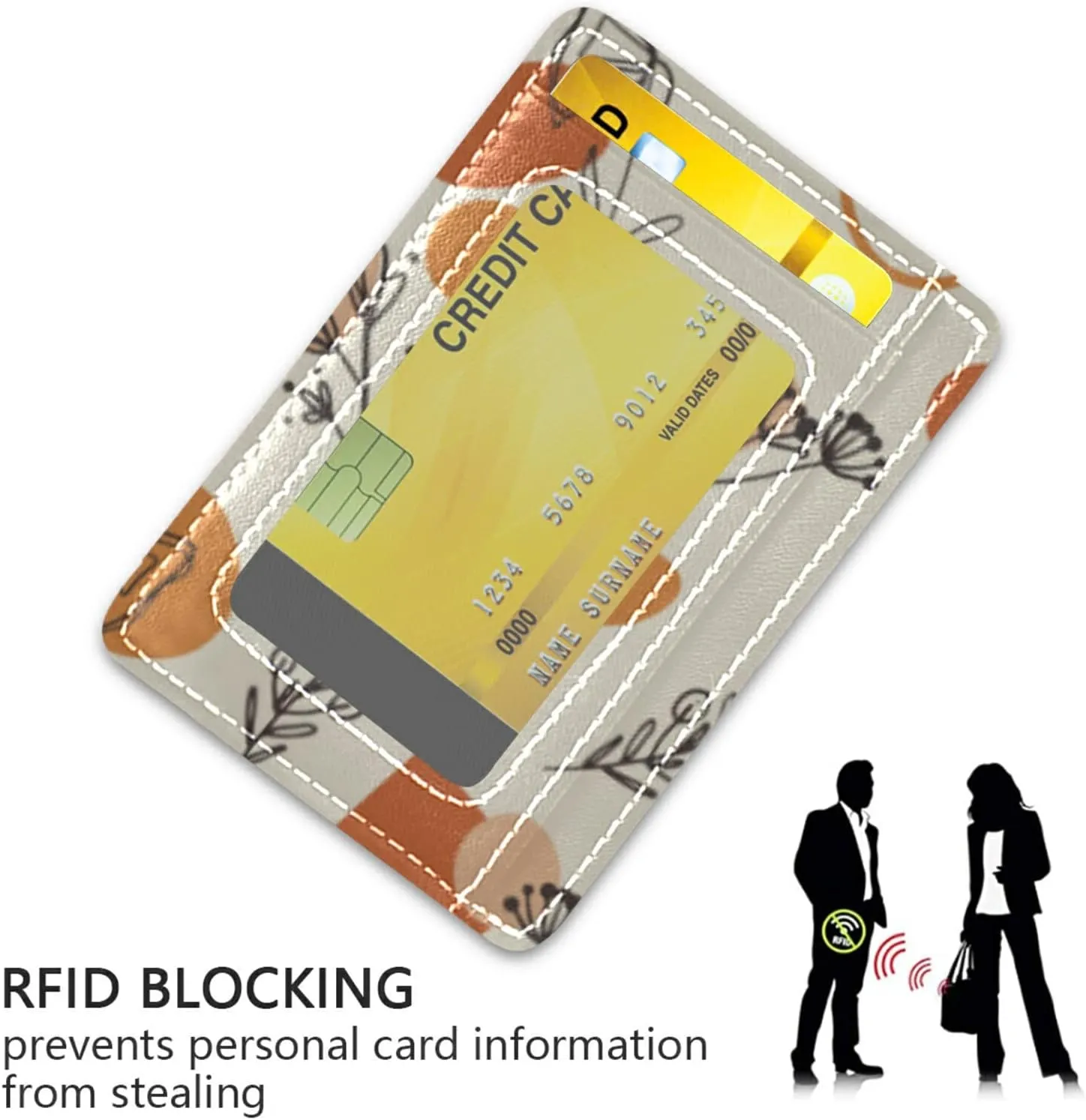 susiyo Slim Minimalist Wallets Rfid Blocking Card Wallets PU Leather Front Pocket Wallets for Men and Women