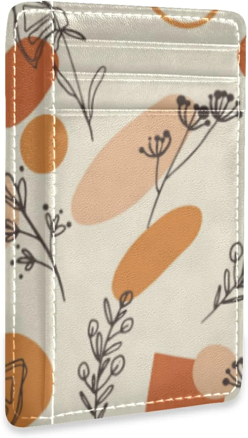 susiyo Slim Minimalist Wallets Rfid Blocking Card Wallets PU Leather Front Pocket Wallets for Men and Women