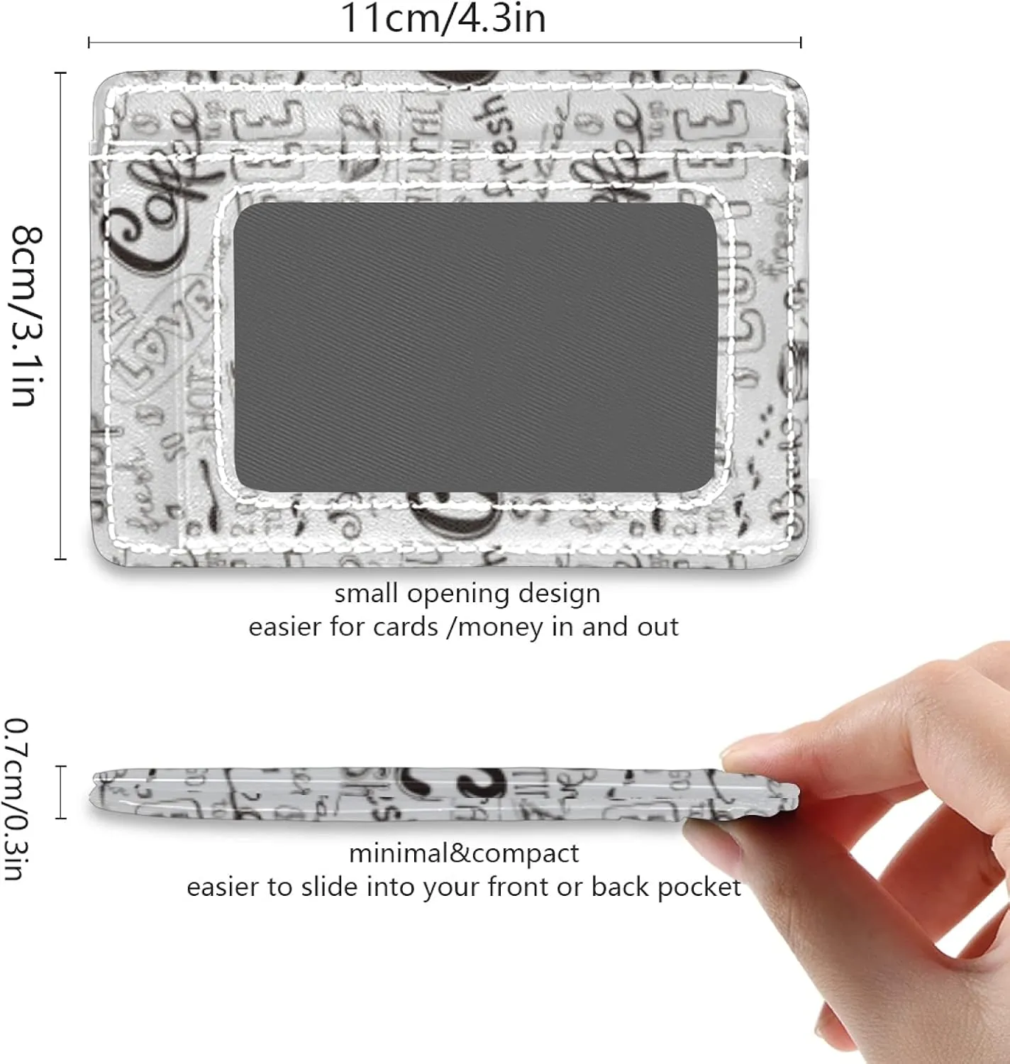 susiyo Slim Minimalist Wallets Rfid Blocking Card Wallets PU Leather Front Pocket Wallets for Men and Women