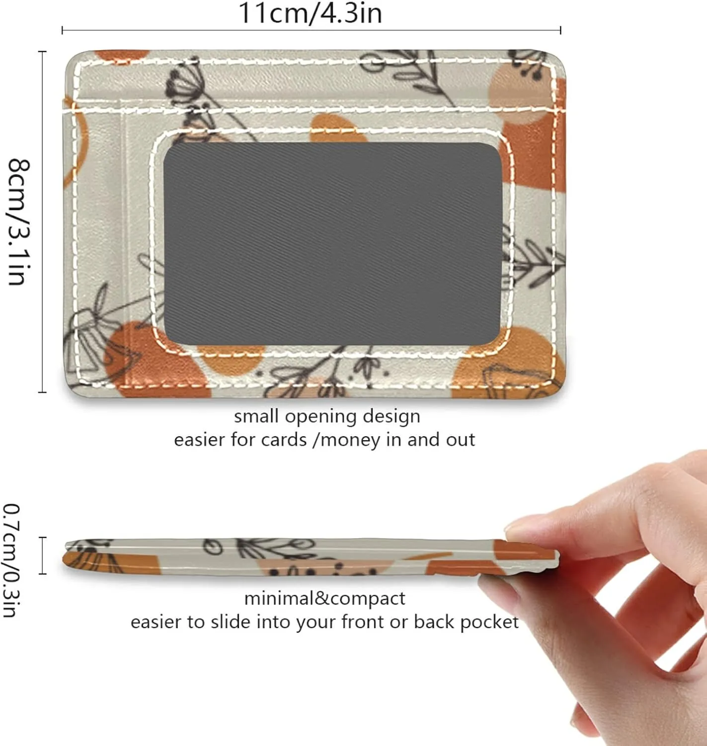 susiyo Slim Minimalist Wallets Rfid Blocking Card Wallets PU Leather Front Pocket Wallets for Men and Women