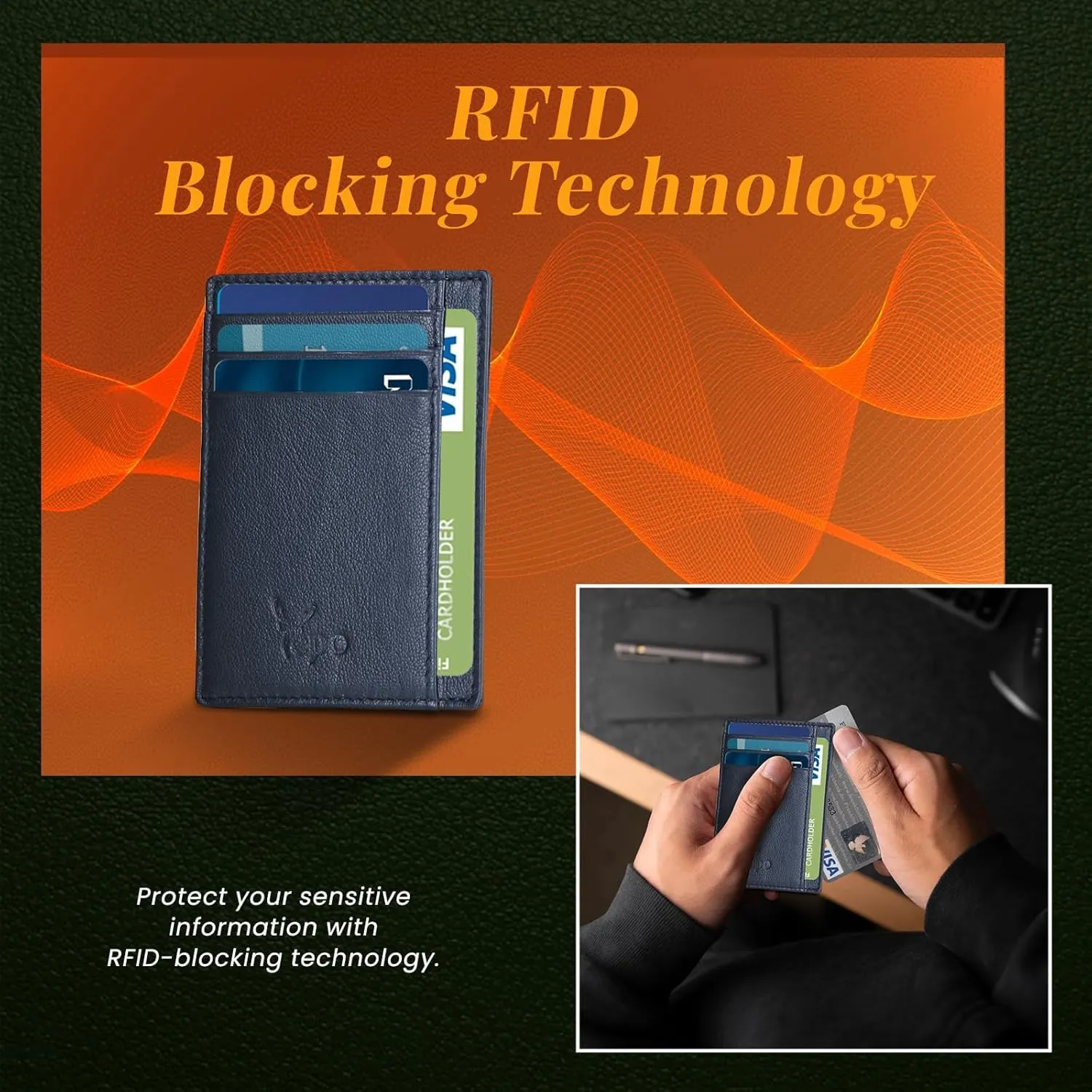 Tepo Mens Wallet Slim and Sturdy, Thin Wallet with RFID Blocking,Minimalist Leather Wallet, Credit Card Holder for Men