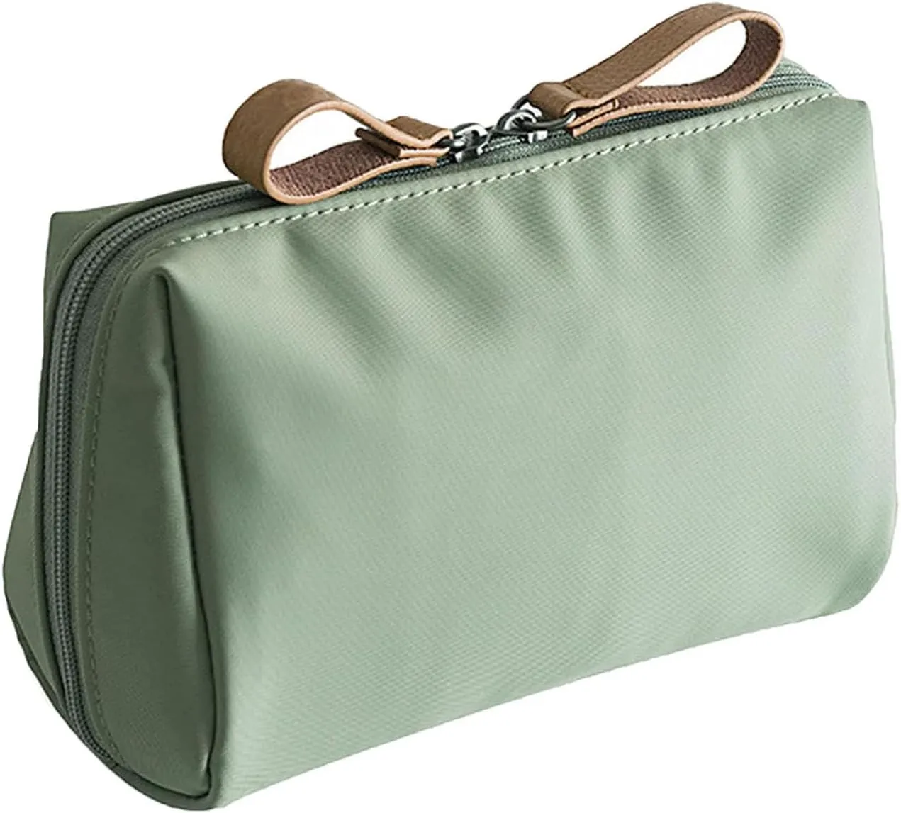 Tidynook Makeup Bag Small, Minimalist Travel Cosmetic Pouch Portable Clutch Women and Girls (Green, Small)