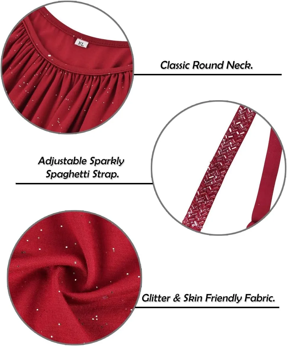 TIYOMI Plus Size Tank Tops for Women Adjustable Strap Cami Buttons V Neck Vest Holiday Suspenders Summer Camisole XL-5XL