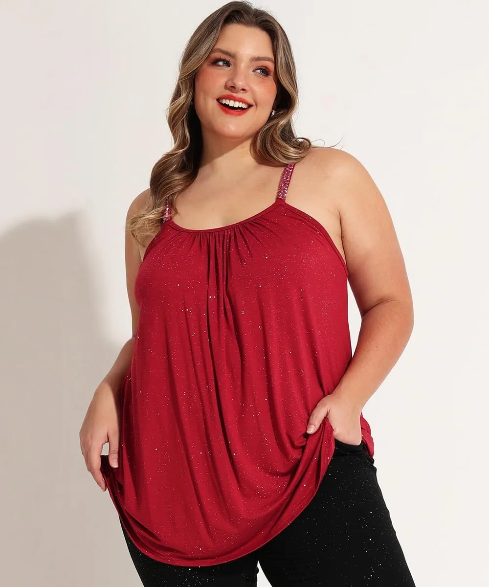TIYOMI Plus Size Tank Tops for Women Adjustable Strap Cami Buttons V Neck Vest Holiday Suspenders Summer Camisole XL-5XL