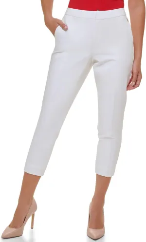 Tommy Hilfiger Women's Dress Pants  Straight-legged Trousers With Elastic Waist