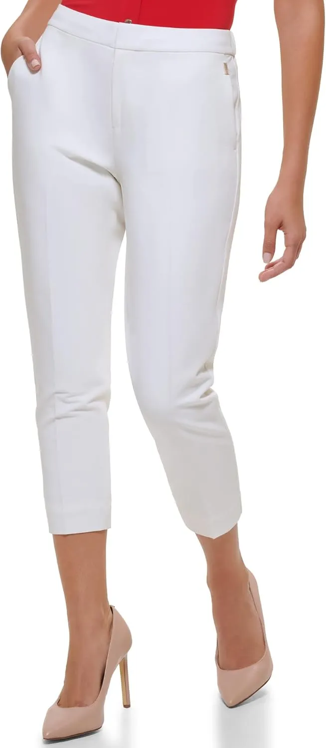 Tommy Hilfiger Women's Dress Pants  Straight-legged Trousers With Elastic Waist