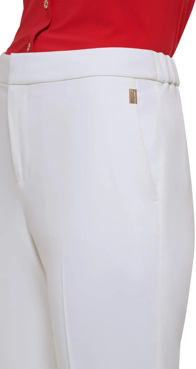 Tommy Hilfiger Women's Dress Pants  Straight-legged Trousers With Elastic Waist